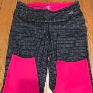 Pink and gray exercise pants